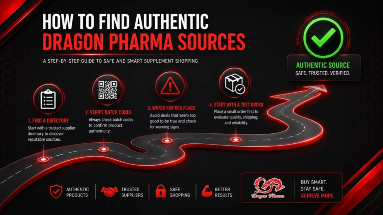 How to Find Authentic Dragon Pharma Sources in 2026 Guide to finding authentic Dragon Pharma sources showing a checklist with steps